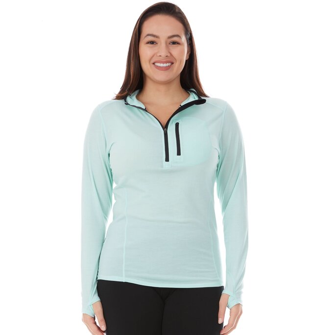 Minus33 - Women's 1/4 Zip Merino Sun Hoodie - Microweight
