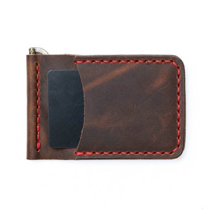 Popov Leather® - Leather Money Clip Wallet - Military & First