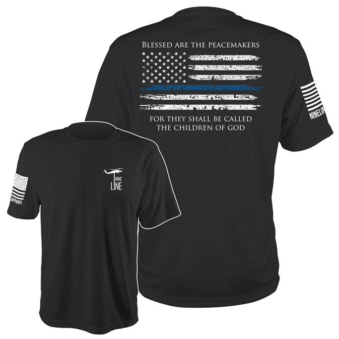 thin blue line moisture wicking shirt