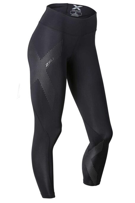  2XU Women's Mid-Rise Compression Tights, Navy/USA