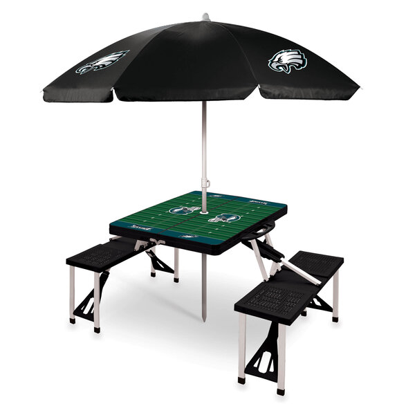 Picnic Time NFL Picnic Table Sport with Umbrella Discounts for Veterans, VA employees and