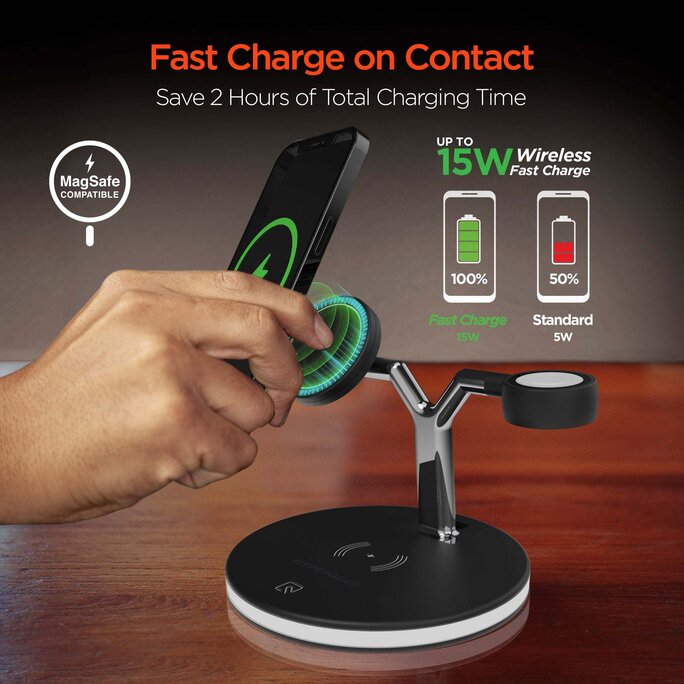 St. Louis Cardinals 3-In-1 Wireless Charger