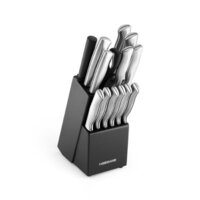 Farberware Edgekeeper 13-piece Pro Self-Sharpening Knife Block Set in Black