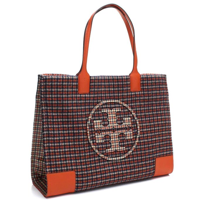 tory burch plaid tote