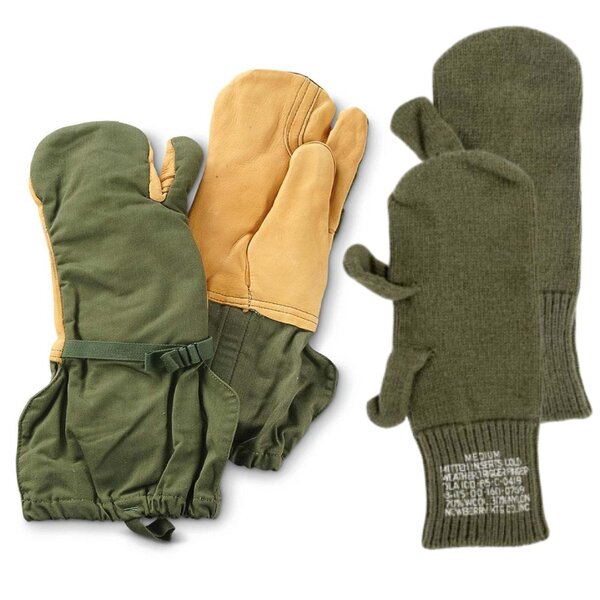 Mcguire army navy trigger finger mitten shell and liner size medium