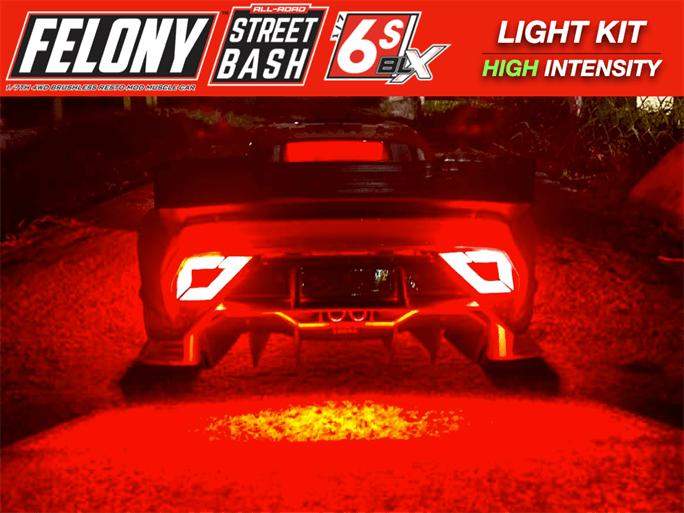 Arrma FELONY 6s Lights Kit Remote Control LED Headlight Light Bar Tail - Polo Creations RC Arrma FELONY 6s Lights Kit Remote Control LED Headlight Light Bar Tail - Polo Creations RC