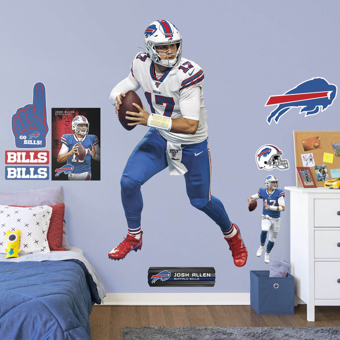 Fathead - Buffalo Bills: Josh Allen Scramble - Officially Licensed NFL Removable  Wall Adhesive Decal - Military & First Responder Discounts