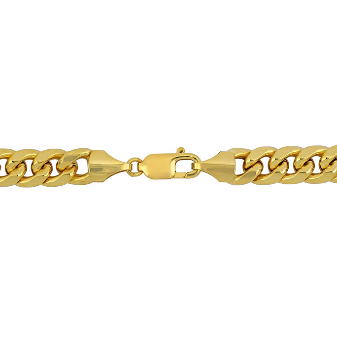 Allegro - 9.25mm Miami Cuban Link Chain Bracelet in 10k Yellow