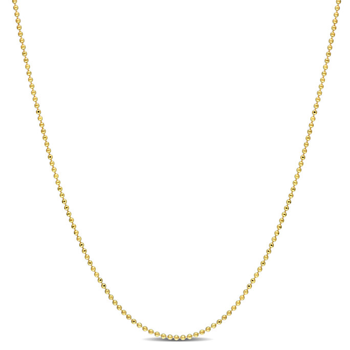 Buy JewelStop 10k Solid Gold Yellow White Or Rose 1mm Box Chain Necklace -  16 18 20 22 24 30, 20, Gold, not known at Amazon.in
