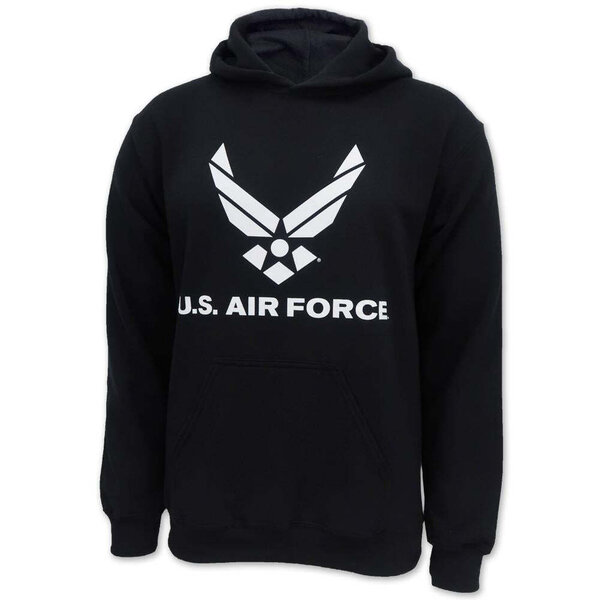 Air Force Gear Air Force Wings Logo Hood (Black) Military & First