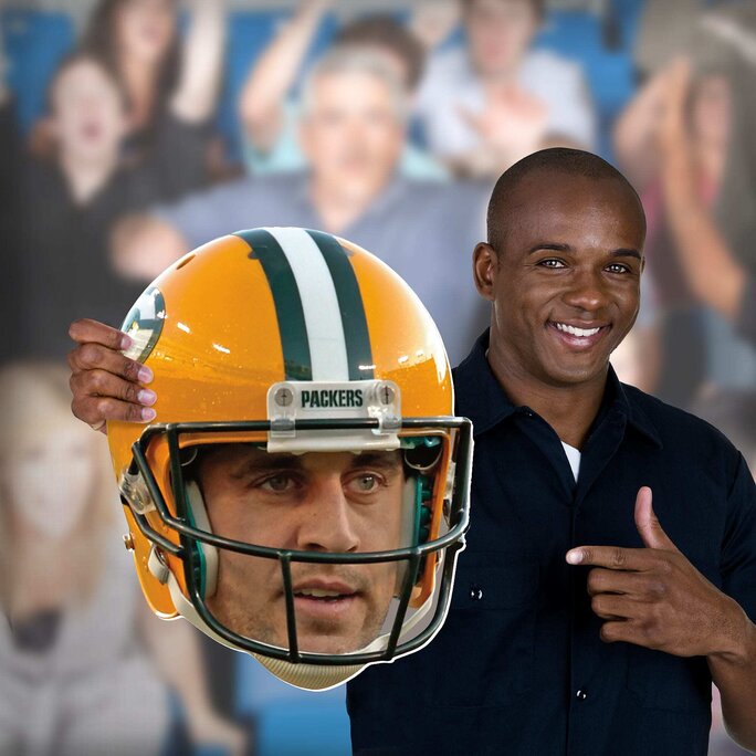 Fathead - Green Bay Packers: Aaron Rodgers Foam Core Cutout - Officially  Licensed NFL Big Head - Military & First Responder Discounts