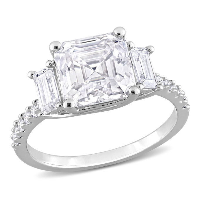 Gemstone Jewelry - Women's 3 1/5CT DEW Octagon Asscher and