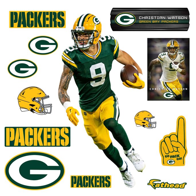 Fathead - Green Bay Packers: Christian Watson 2022 - Officially