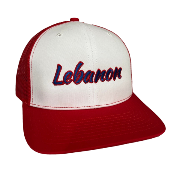 Victory Apparel, Inc. Lebanon Trucker Hat (Red/White) Military & First Responder Discounts
