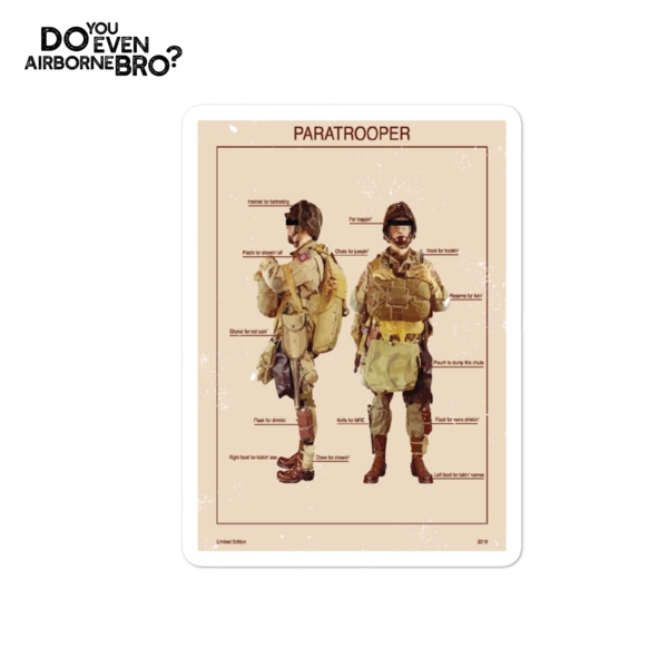 WETSU Company - Anatomy Of A Trooper Sticker - Military & First ...