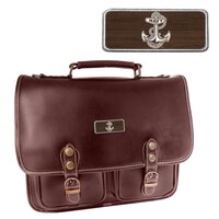 Garrison No. 147, Vintage Chestnut Leather Briefcase