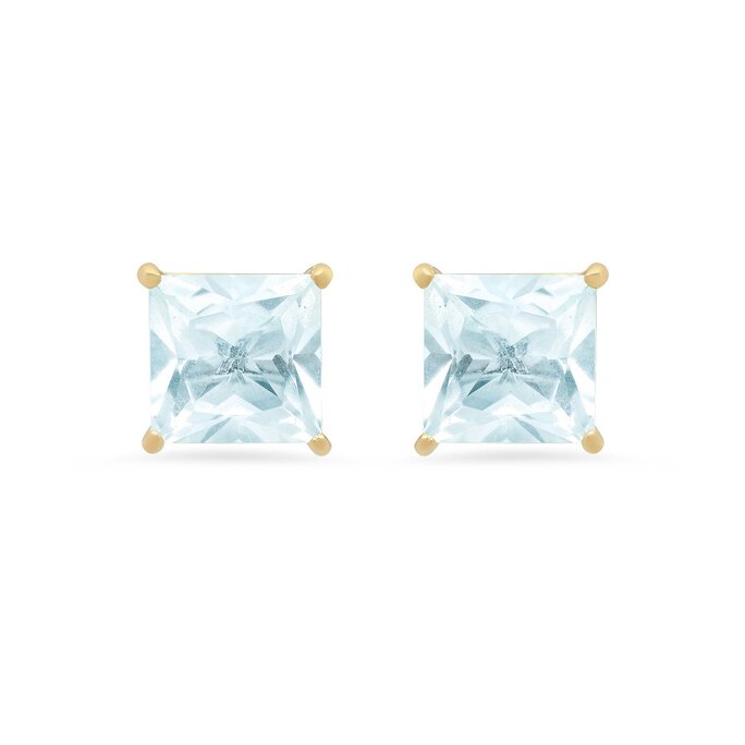 Genuine 14K Gold Oval Aquamarine  White Diamond Halo Earrings in 2023   Halo diamond earrings Halo earrings Halo diamond
