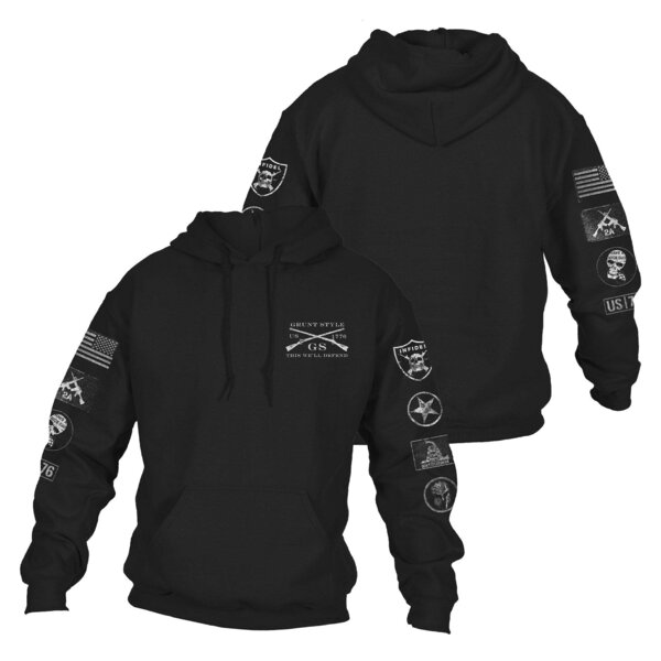 Grunt Style - Men's Grunt Style Patch Hoodie - Military & Gov't ...