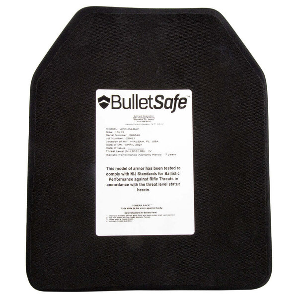 BulletSafe Bulletproof Vests Level IV Standalone Ballistic Plate