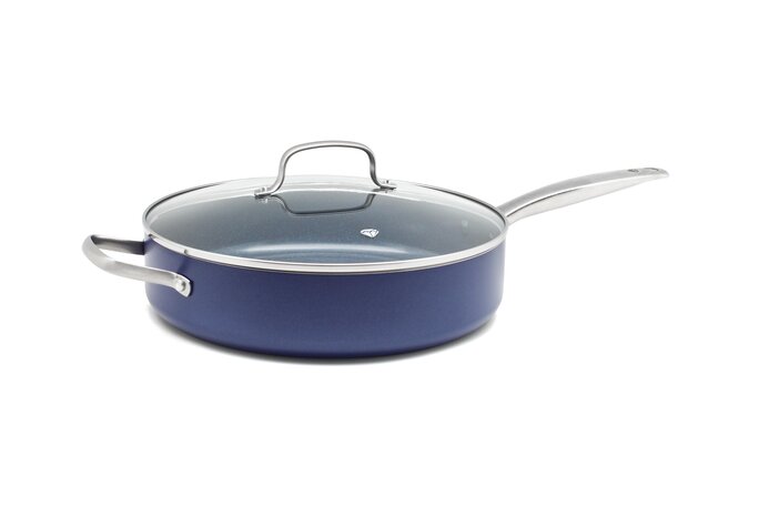 Blue Diamond Toxin Free Ceramic Nonstick Safe Open Frypan/Skillet