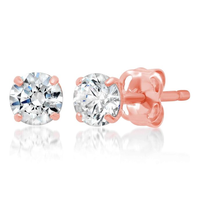 Swarovski zirconia round stud on sale earrings