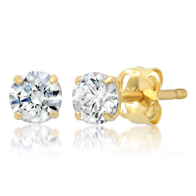 Swarovski zirconia clearance round stud earrings