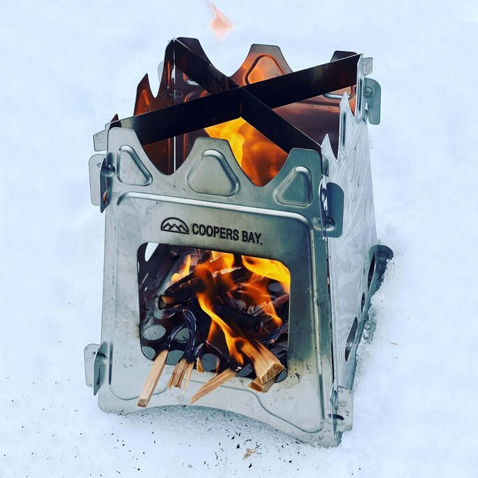 Coopers Bay Outdoors - Hiker Twig Stove - LiteWeight Stainless Steel  Flat-Pack Stove - Military u0026 First Responder Discounts | GovX