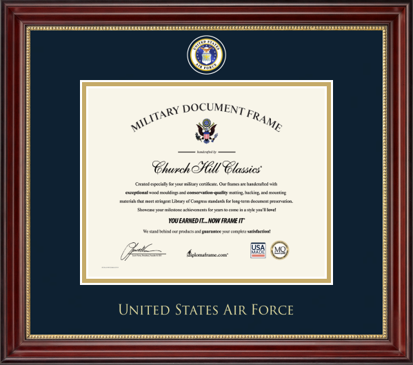 Air Force Gear - U.S. Air Force Masterpiece Medallion Certificate Frame ...