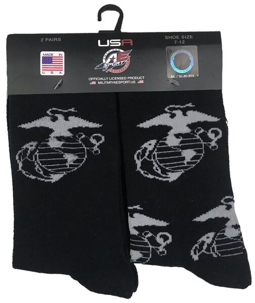 AE Sport Men's US Marine Corps Dress Socks 2 Pack Discounts for