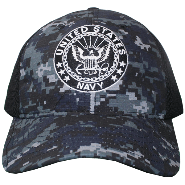 JWM Wholesale - USA Made Navy Digital Mesh Hat - Military & Gov't ...