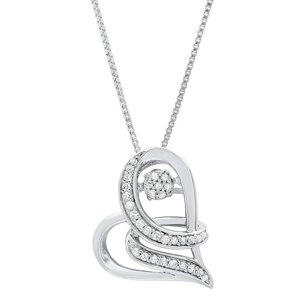 SDC Creations Dancing Diamond Twist Pendant in 14K White Gold with Chain  PDD2552-WCH - Sterling Jewelers
