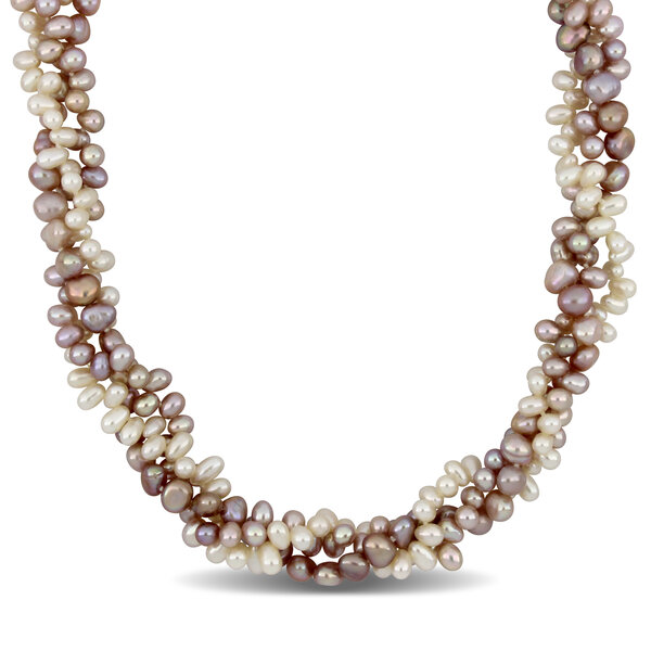 Cultured pearl strand necklace, 'Triple Halo'  Pearl strands necklace,  Beautiful necklaces, Pink pearl necklace