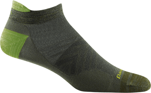 Darn Tough - Men's Run No Show Tab Ultra-Lightweight Socks - Military ...