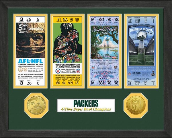 Highland Mint Green Bay Packers World Champions Deluxe Banner Collection  Photo Mint