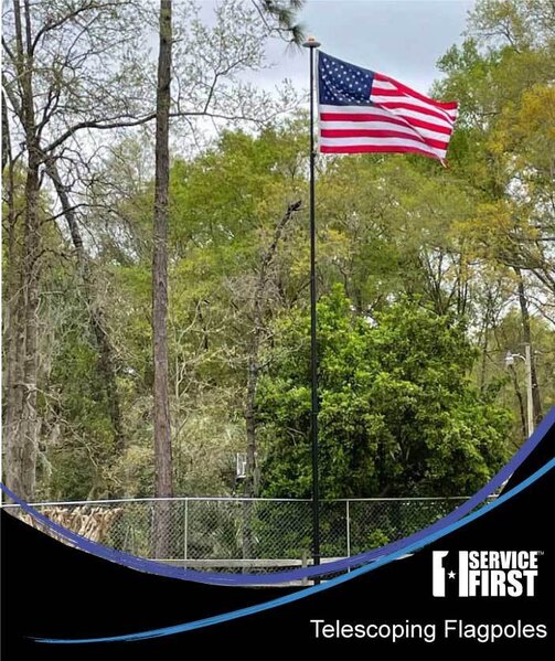 Old Glory Shop 20' or 25' Delta Telescoping "Freedom Edition" (Black