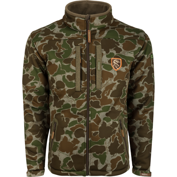 Drake Waterfowl Silencer Full Zip Jacket Full Camo with Agion Active