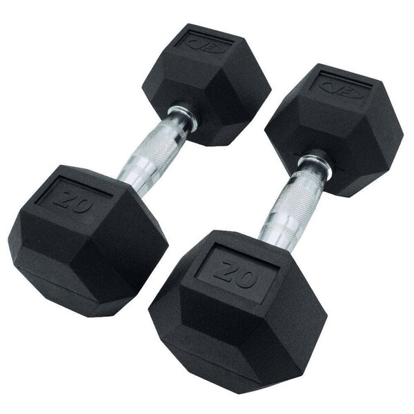 Valor Fitness - Rubber Coated Hex Dumbbells (3-70lbs) - Military ...