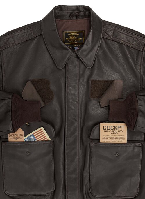 Cockpit USA - Z21V42-U.S.A.F. 21st. Century A-2 Jacket with Velcro
