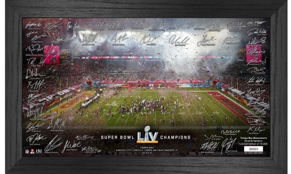 The Highland Mint - 4 Tampa Bay Buccaneers Super Bowl 55 Champions  Signature Celebration Frame - Discounts for Veterans, VA employees and  their families!