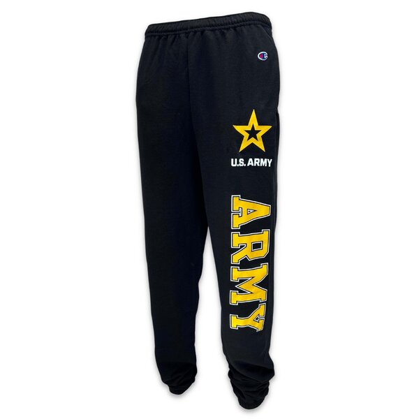 Army Gear Army Champion Fleece Banded Sweatpants (Black) Military & First Responder