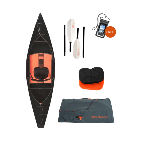 Oru Kayak Inlet Explorer Bundle Black Edition Military & First