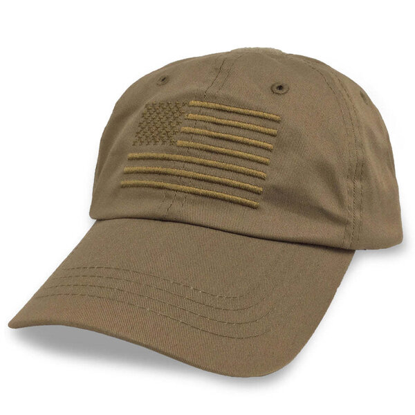 Armed Forces Gear American Flag Hat (Coyote Brown) Military & First