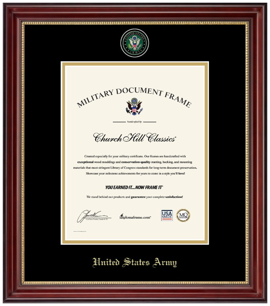 Army Gear United States Army Masterpiece Medallion Certificate Frame