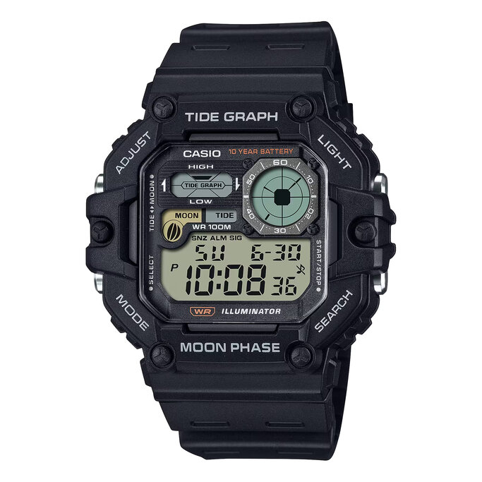 Casio - Men's Tide Graph Moon Phase Strap Watch - Military & Gov't Casio - Men's Tide Graph Moon Phase Strap Watch - Military & Gov't