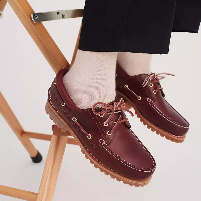 Timberland - Men's Authentic 3-Eye Lug Handsewn Boat Shoe Timberland - Men's Authentic 3-Eye Lug Handsewn Boat Shoe