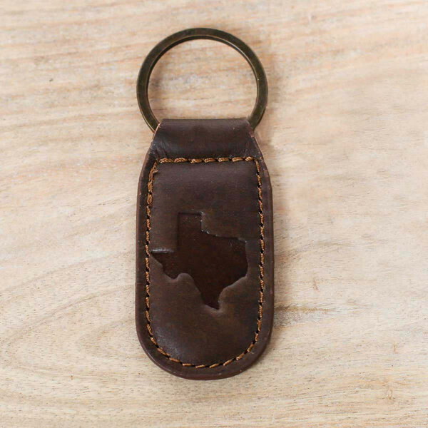 Texas Salt Co - Texas Leather Keychain - Military & First Responder ...