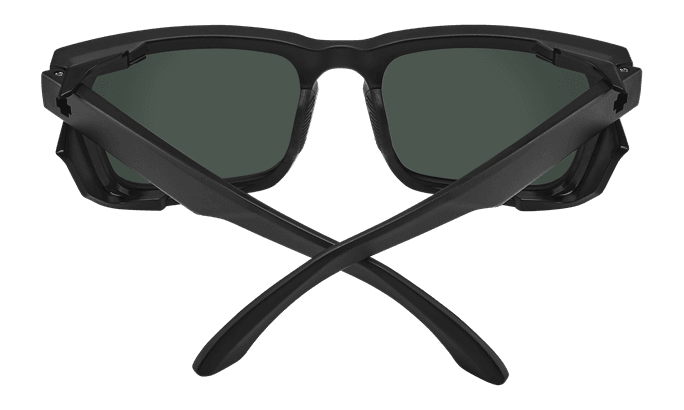 Spy Helm Tech Sunglasses - Matte Vintage White - Happy Gray Green