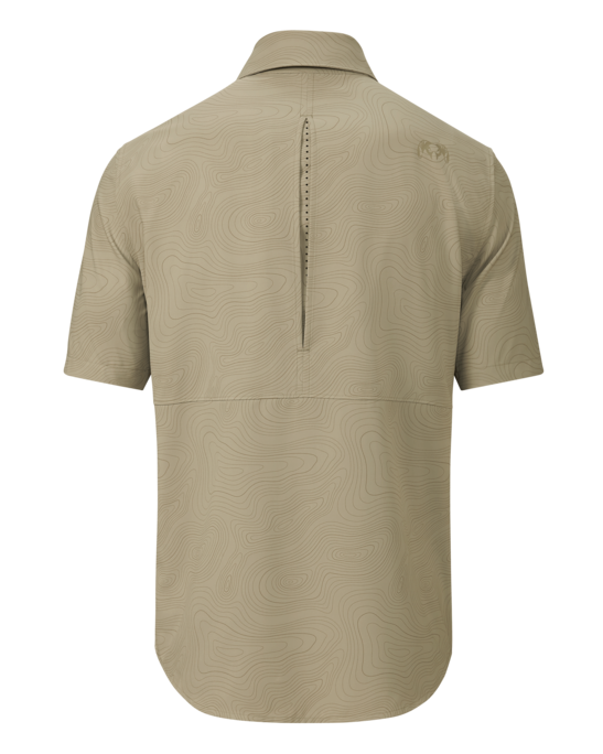 KUIU - Mesa Vented SS Snap Shirt Topo | Bone Topo Print - Military