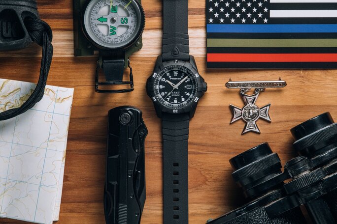 Protek - PT1211 USMC Carbon Automatic Dive Watch - Military & Gov