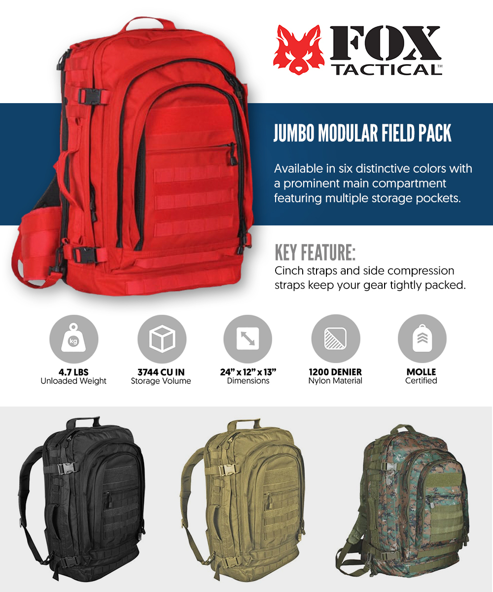 Fox tactical jumbo 2024 modular field pack